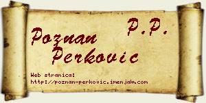 Poznan Perković vizit kartica